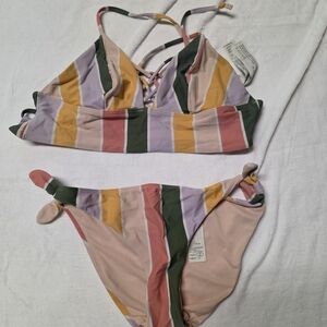 Hollister Pastel Striped Bikini Set